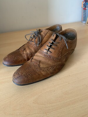 Leather Mens Brown Leather Lace 