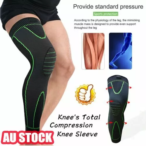 Thigh High Compression Knee Brace Full Leg Sleeve Support Running Jogging Sports