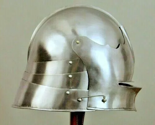 18GA Elmo Sallet tedesco medievale Costume da armatura europea da...