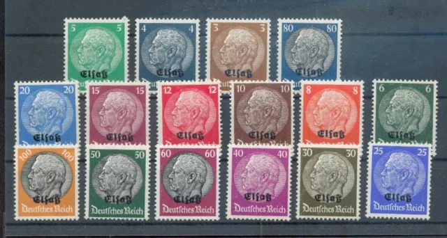 Elsass 1/16 SATZ ** MNH POSTFRISCH 50EUR (70080