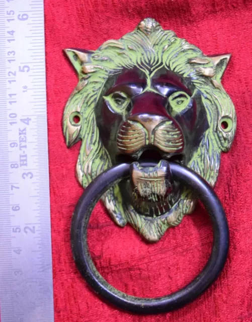 Lion King Furniture Decor lion Knocker Brass Head Hand Casted Almirah AK36