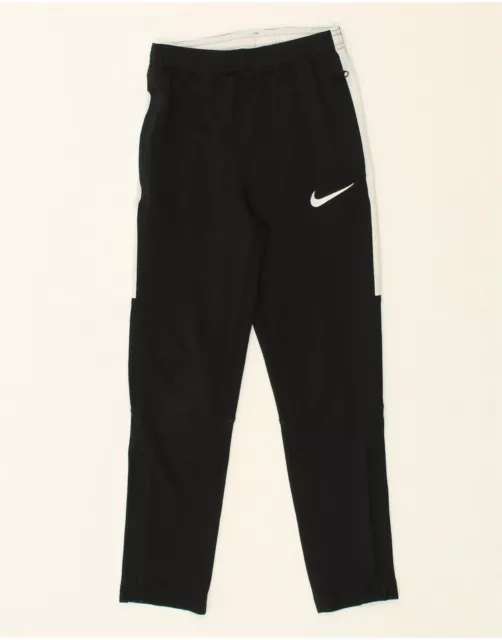 NIKE Girls Dri Fit Tracksuit Trousers 8-9 Years Small Black Polyester BB16