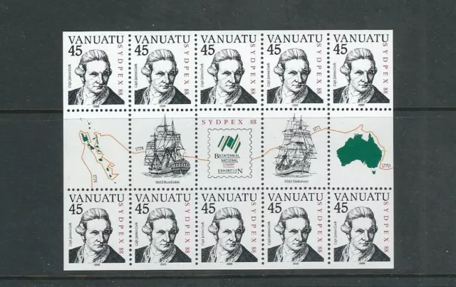 Vanuatu 1988 Sydpex 88, Captain Cook Im Bereich Von 10 (Scott 478) VF MNH