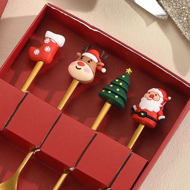 Set cucchiai e forchette natalizie resistenti ed eleganti per speciali