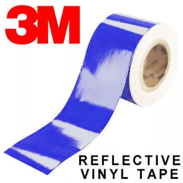 Cinta adhesiva reflectante en vinilo Azul de la marca 3M Scotchlite serie 580