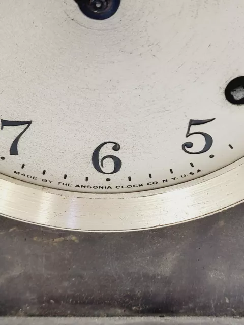 ANSONIA  Mantel Shelf Clock No Pendulum Parts Or Repair 3