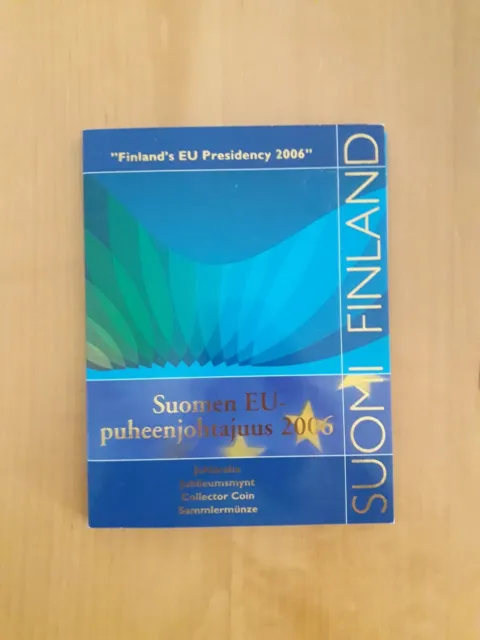 Finnland 2006 5 Euro EU-Präsidentschaft BU im Folder / Blister