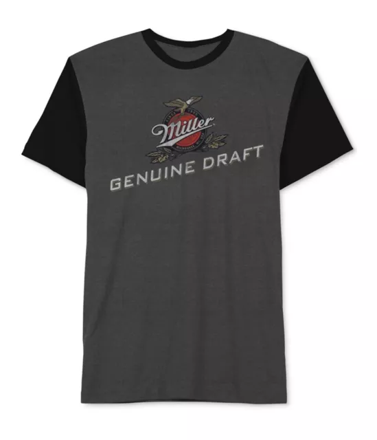 Jem Mens Genuine Draft Graphic T-Shirt, Grey, Small