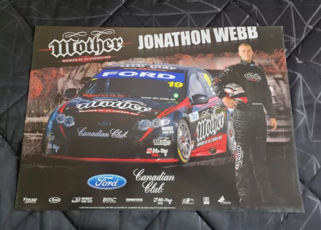 Tekno Autosports Mother Racing 2010 Ford V8 Supercars Team Poster Jonathon Webb