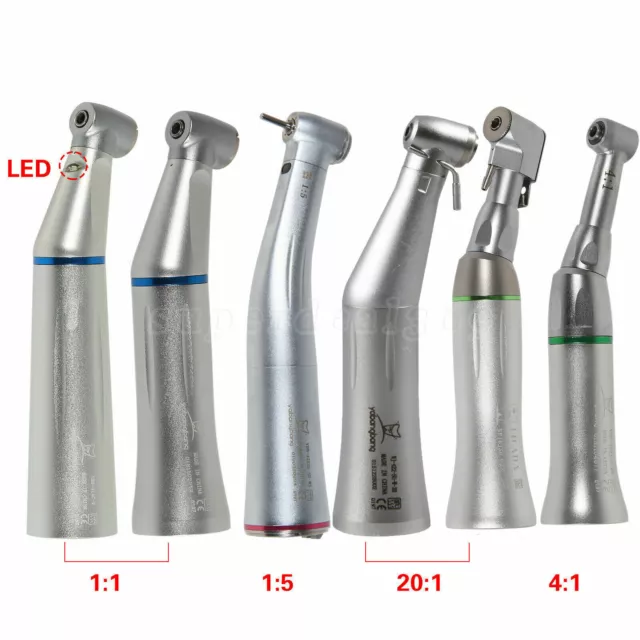 Dental Contra angle handpiece 1:1/1:5/20:1/4:1(Inner water) Implant Handpiece UK