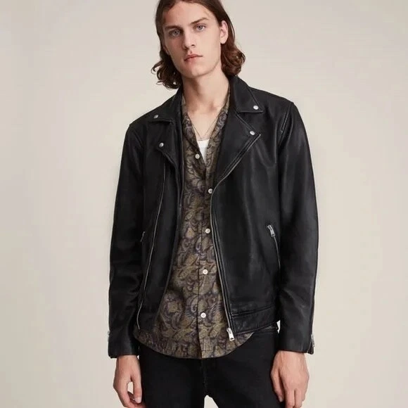 All Saints Tyson leather jacket size XL