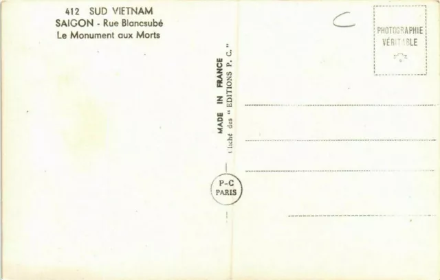 CPA AK Saigon Rue Blancsube, La Mon.aux Morts VIETNAM-INDOCHINA (840542)