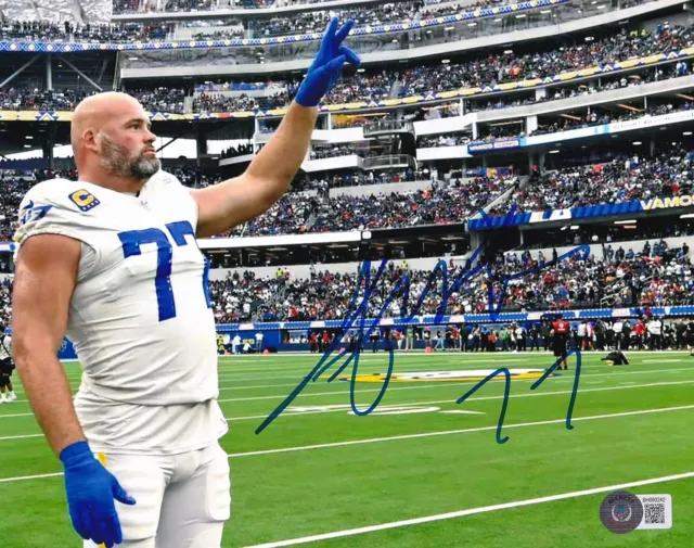 Beckett Andrew Whitworth  Signed 8X10 Los Angeles Rams Photo Bh090242