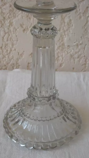 ancienne lampe à huile de dentellière provençale verre soufflé hauteur : 27 cm 3