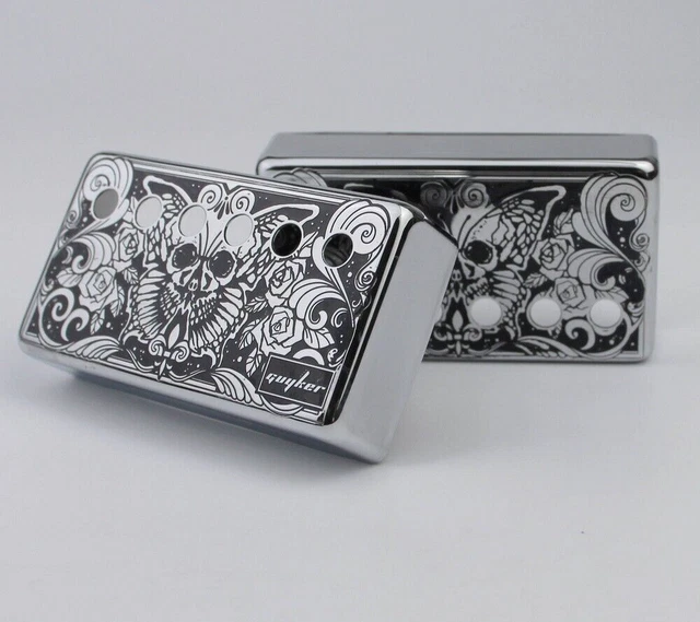 Chrome Guitar Neck Bridge Humbucker Pickup Covers 50/52mm Fit Epiphone Les Paul