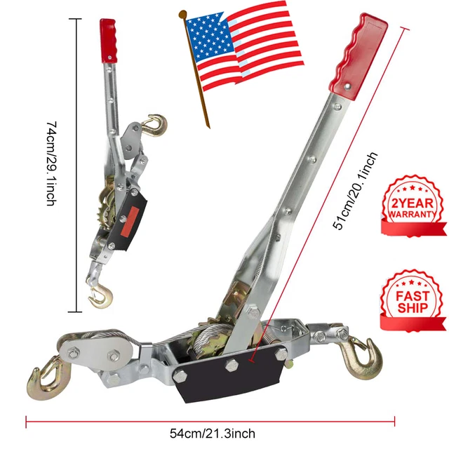 Hand Puller Cable Puller Pulling Hand Power Winch Hoist 4 Ton 8000lb Heavy duty