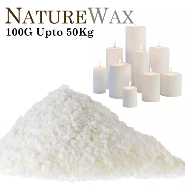 100G- 50KG 100% Pure Soy Wax/Soya Candle Making Wax Natural Flakes Clean  Burning
