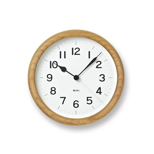 Horloge Murale Lemnos PIL23-05 - Ligne Lavabo - Bois Châtaignier - Naturel - 29.8 Cm