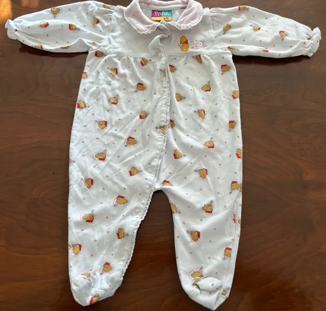 Vintage Disney Winnie The Pooh 2000 Baby One Piece 6-9 Months