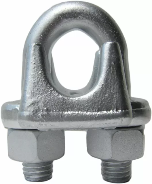 3/8" Drop Forged Heavy Duty Galvanized Wire Rope Clips (100-Pack)