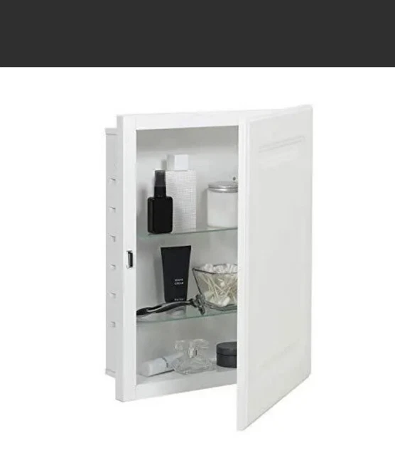 Gabinete de medicina puerta con panel elevado de montaje en receso American Pride 16"" x 20"" de corcel...