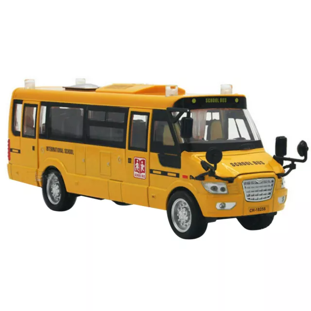 American Pull-Back Diecast Car School Bus Models Light &Music Alloy Kids Toy C