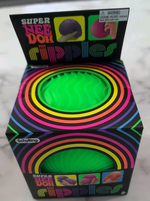GREEN SUPER NEEDOH Ripples Textured Nee Doh Ball Giant Squishy Sensory ...