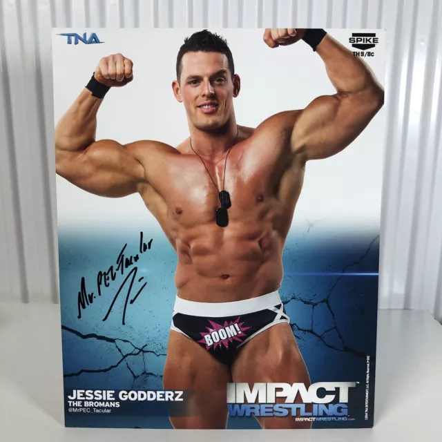 Jessie Godderz Hand Signed Official Impact Wrestling Promo Photo 8” x 10” /  WWE