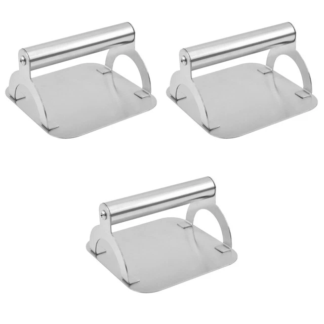 3x pressa per hamburger quadrata Patty Maker in metallo pressa per hamburger pressa per carne