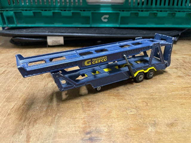 Remorque Porte-Voiture Majorette Échelle 1/60 - Modèle Militaire Deutz Année 1970 - Occasion