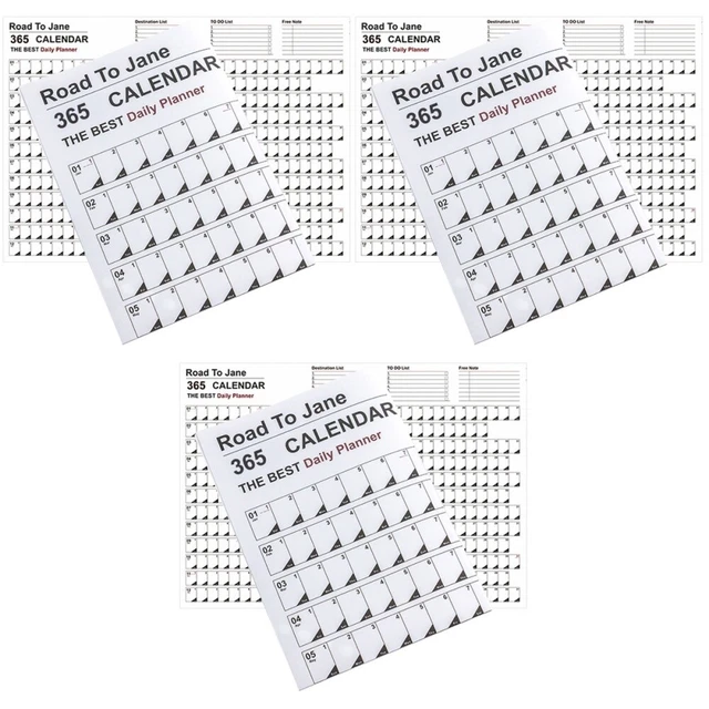 6 Pcs Zeitpläne 12-Monats-Wandplaner Laminiert Schülerkalender