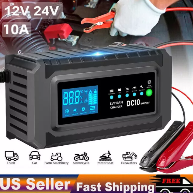 12V24V CAR BATTERY Charger Intelligent Pulse Repair Automatic AGM  Start-stop $56.97 - PicClick