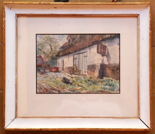 BELLE AQUARELLE Signée R.SUBHI 9.05 Titrée AUTOMNALE CADRE BOIS XXe
