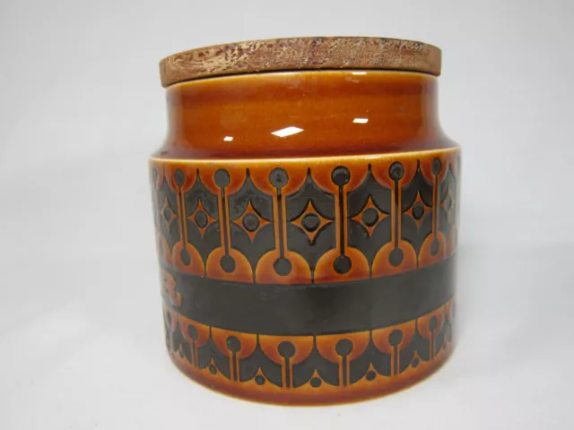 3x Vintage Hornsea Heirloom Pottery Coffee Sugar Tea Canisters / Jars, Brown 3