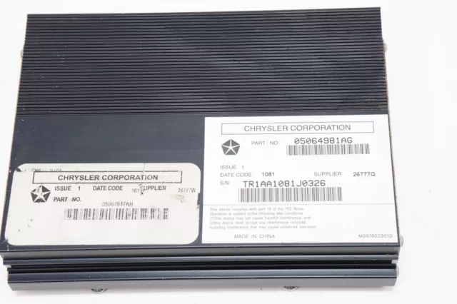 DODGE CHARGER 300 JOURNEY Audio Amplifier AMP Infinity OEM 2011 - 2020