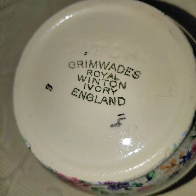 Vintage Royal Winton Grimwades OLD COTTAGE CHINTZ Floral Ascot Creamer England 2