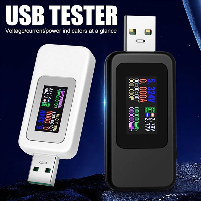 Testeur USB 3.0, Wattmètre 4-30V 0-6,5A, Testeur De Tension Et De Courant Usb Voltmetre Numerique Amperemetre Testeur De Capacite De Batterie Externe Avec Ecran Couleur Ips 91733461