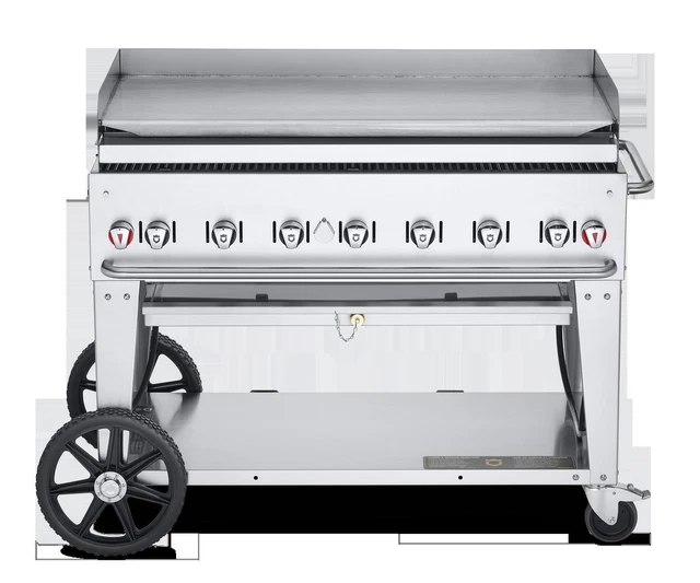 Crown Verity, Inc. 48in Stainless Steel Liquid Propane Mobile Outdoor Griddle