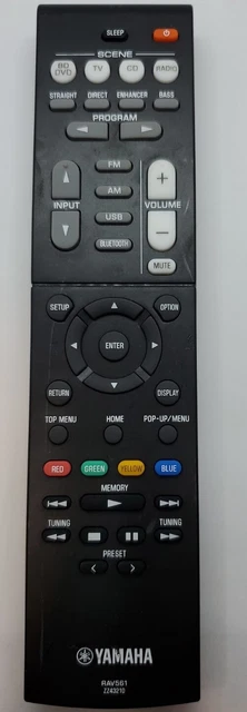 Yamaha RAV561 ZZ43210 Remote Control HTR3072 RXV385 YHT4950UBL