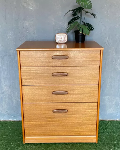 Retro/Vintage Mid Century Teak Chest of Drawers by Austin suite furniture