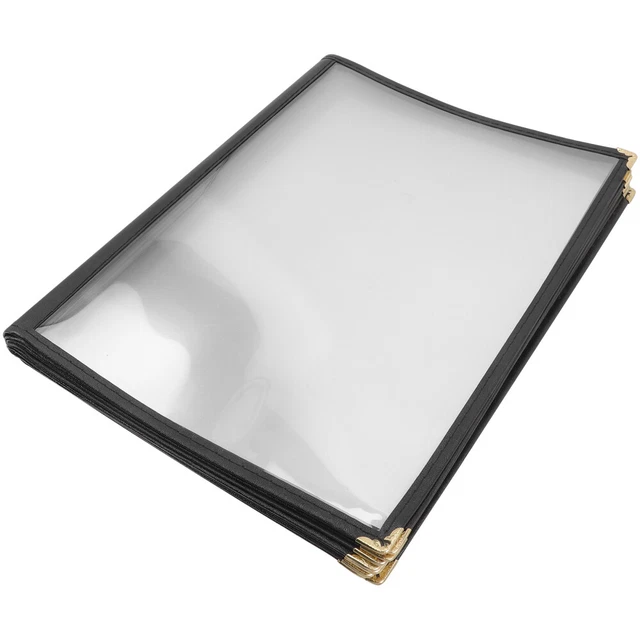 Transparent Drink Menu Cover Wine List Holder 10 Page Book Books