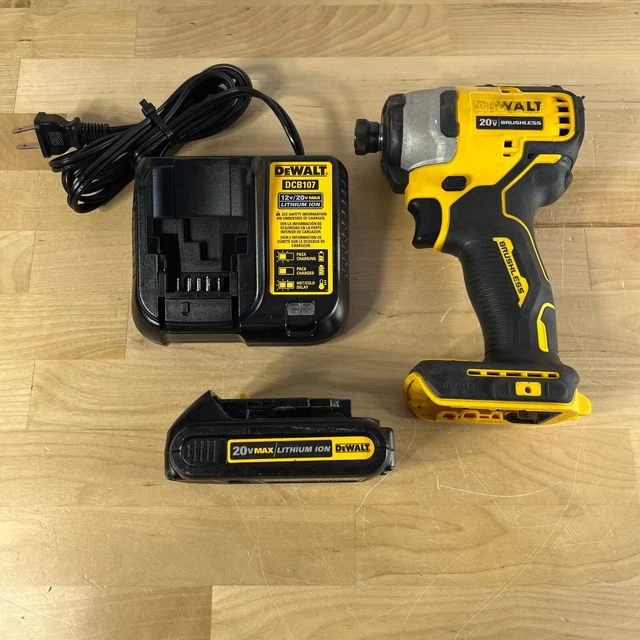 DEWALT DCF809 20V Brushless ATOMIC Impact Driver With Battery & Charger
