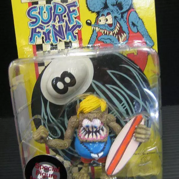 Rat fink Ed Roth mooneyes SURF FINK figure statue doll RARE Hot Rod USED