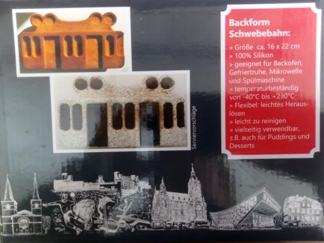 Backform Schwebebahn  Wuppertal Neu im Originalverpackung - 100 % Silikon