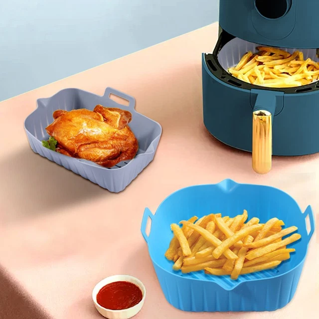 Accesorios pollo frito aire frito use silicona olla estera cesta bandejas para hornear