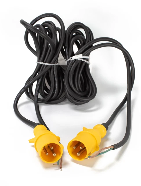 2x CEE-Stecker gelb 16A M110.4 IP44 Kabel H05RN-F 2x1,5mm Starkstrom Drehstrom