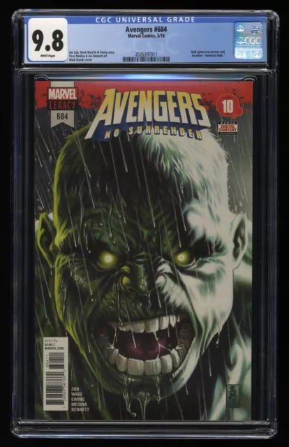 Avengers #684 CGC NM/M 9.8 White Pages 1st Immortal Hulk! Marvel