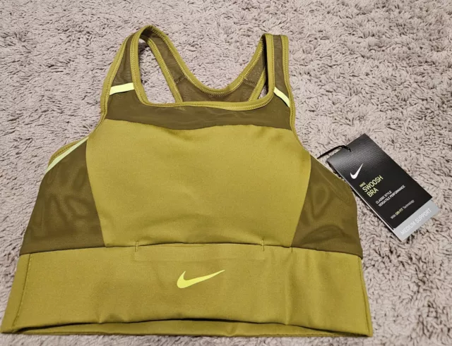 Nike Training Sports Bra XS Olive Green Color NWT