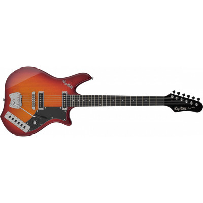 Noir brillant Guitare électrique Hagstrom Viking Baritone 