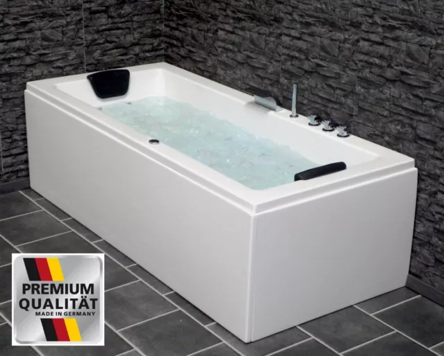 Whirlpool Eck Badewanne RECHTS LINKS mit 6 / 8 Massage Düsen Eckwanne MADE IN DE